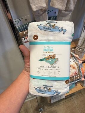 North Carolina little Hometown Swaddle Blanket (Extra Soft Bamboo Swaddle)